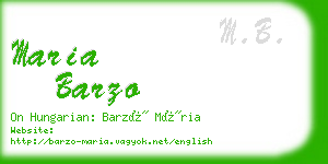 maria barzo business card